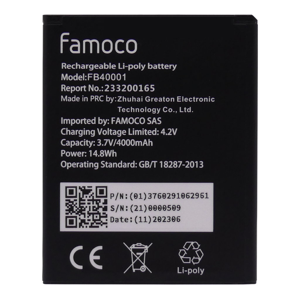 Battery - FB40003 (FP200) - Back