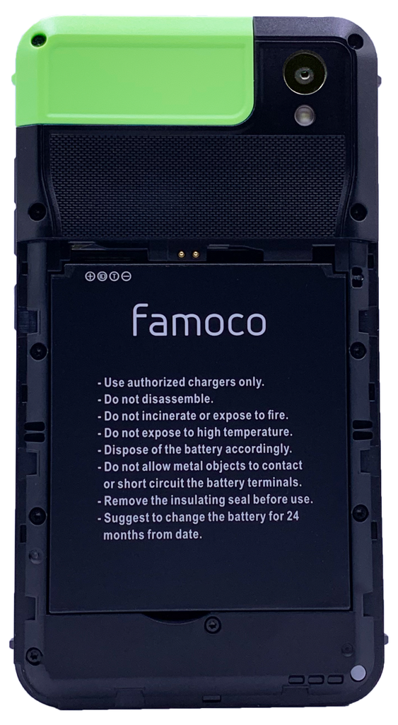 Famoco Touch - Back with Battery